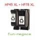 Set de 2 cartouches remanufacturées HP45 XL, HP78 XL