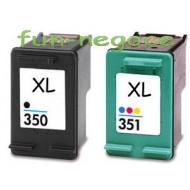 Set de 2 cartouches remanufacturées HP350 BK XL, HP351 Colors XL