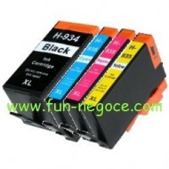 Set de 4 cartouches compatibles HP934XL BK, HP935XL, C, M, Y 