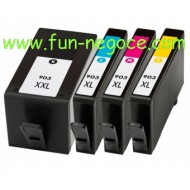 Set de 4 cartouches compatibles HP903XL BK, C, M, Y